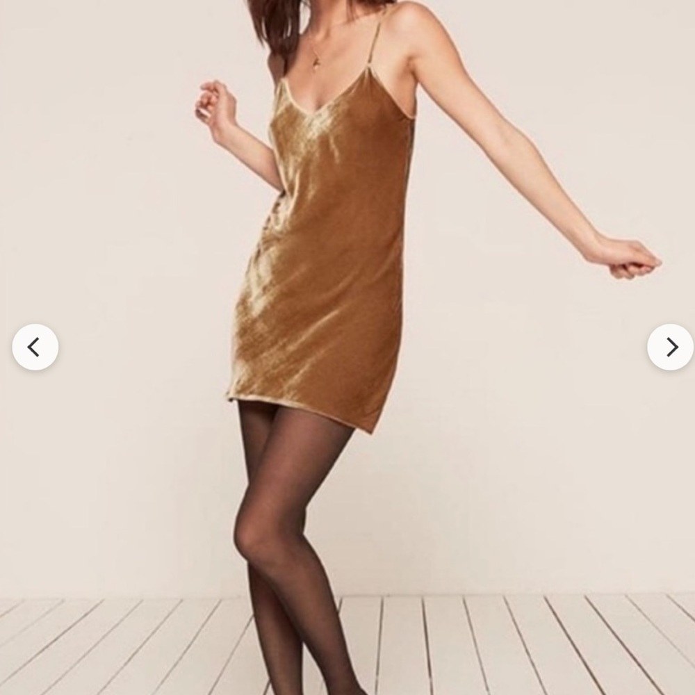 Reformation Larson slip Dress velvet